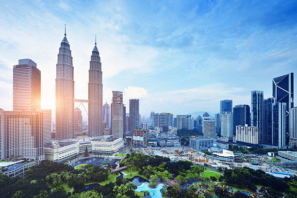 Kuala Lumpur urban scene at sunset, Malaysia.